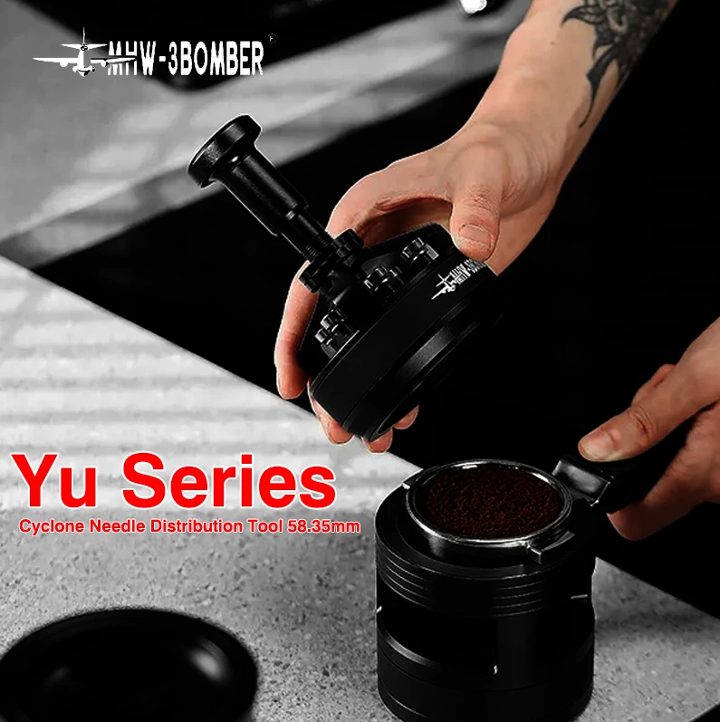 

MHW-3BOMBER Yu Series 58mm Espresso Stirrer WDT Tool,14 Needles Coffee Stirrer Distributor Professional Barista Accessories