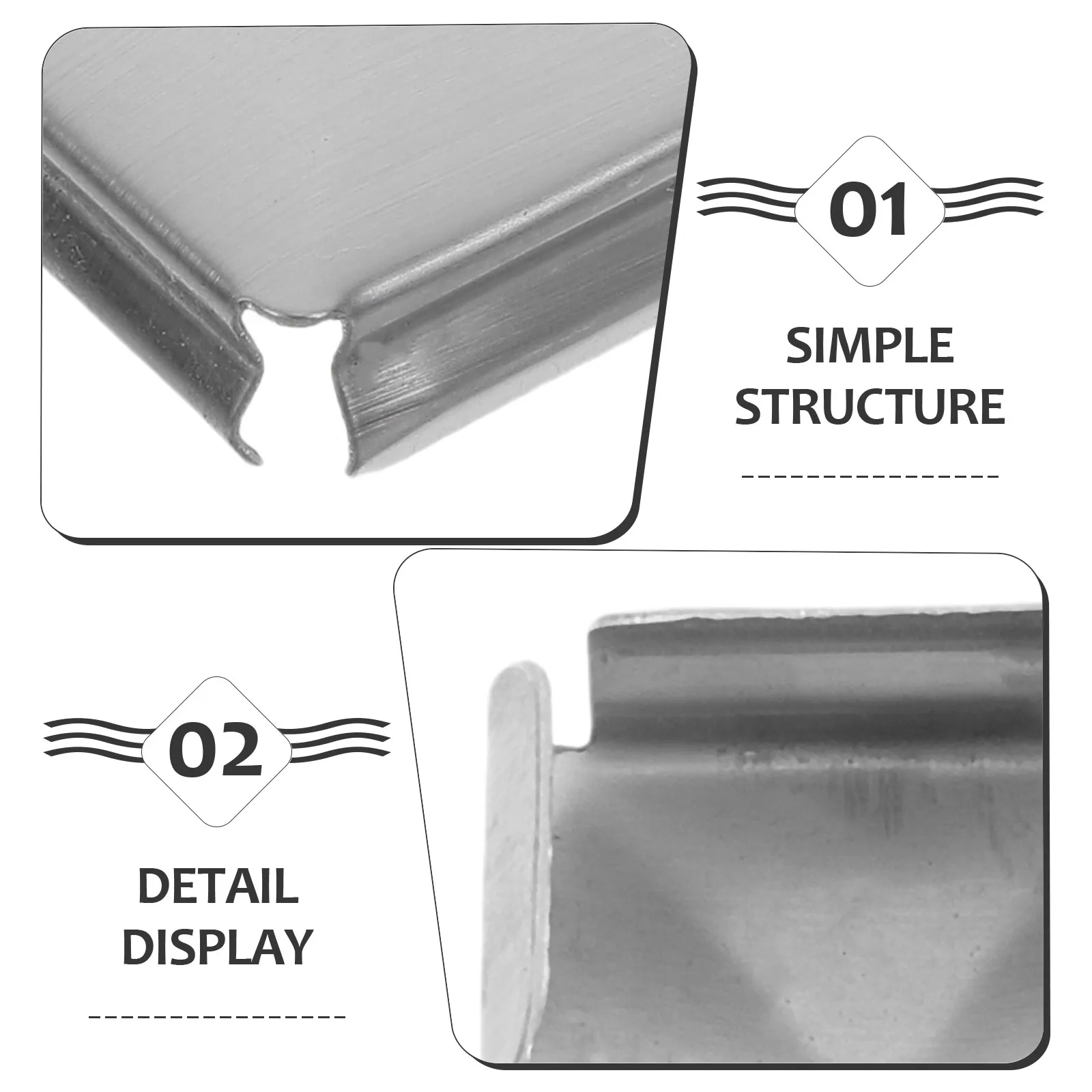 10Pcs Stainless Steel Square Tube End Caps Corrosion Resistant Easy Installation Sleek Decorative Tubing Seal Caps for Indoor