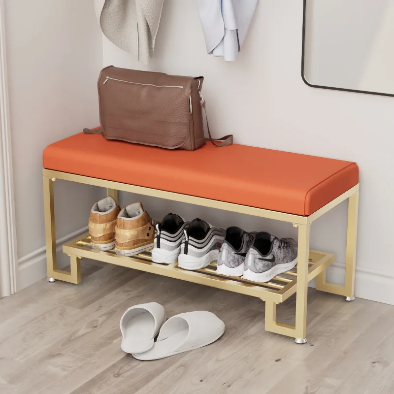 

Long Soft Bag Shoe Cabinet Stool Integrated Door Sitting Shoe Changing Stool Simple Space-Saving Home Tailstock Footstool