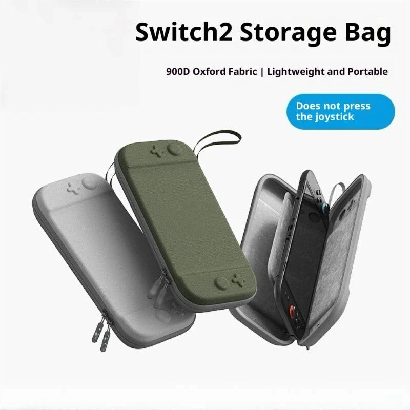 Portable Carrying Case For Switch 2 Traveling Bag Hard Shell NS Accessories Protective Cover With 10 Games Cartridges