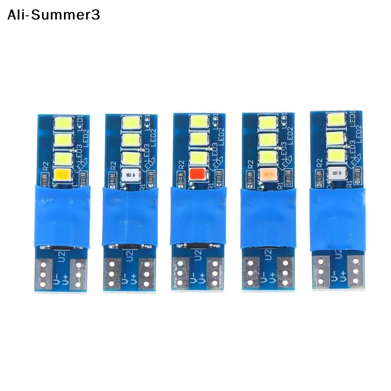【Sk】2Pcs Dynamic T10 Car Interior Reading Light Trunk Led Width Indicator Light Modified Light Double Tip Car Lighting T10 Bulbs