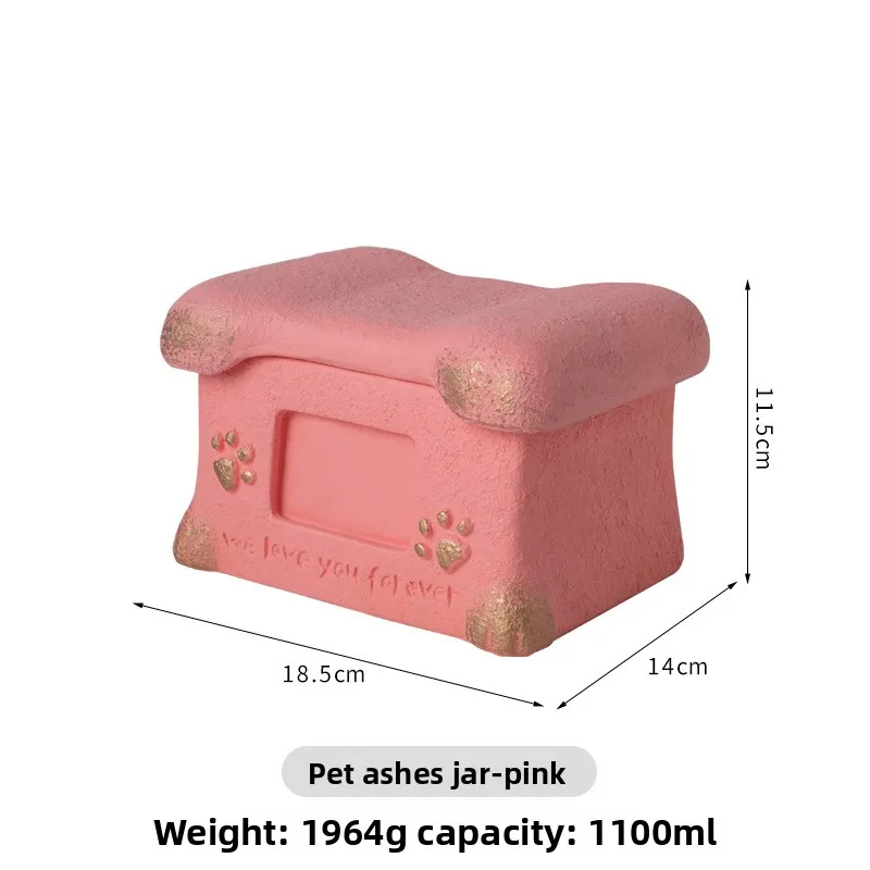 In stock, handmade bone-shaped angel pet urn, suitable for memorial cremation urns for puppies, cats, dogs, and kittens