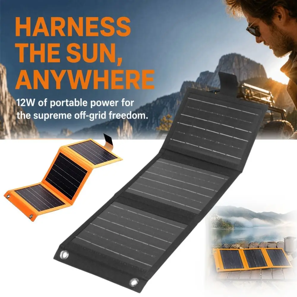 USB Port Solar Panel Charger Flexible Design Waterproof Foldable Solar Panel 10W 5V Solar Panel Kit Portable Solar Charger