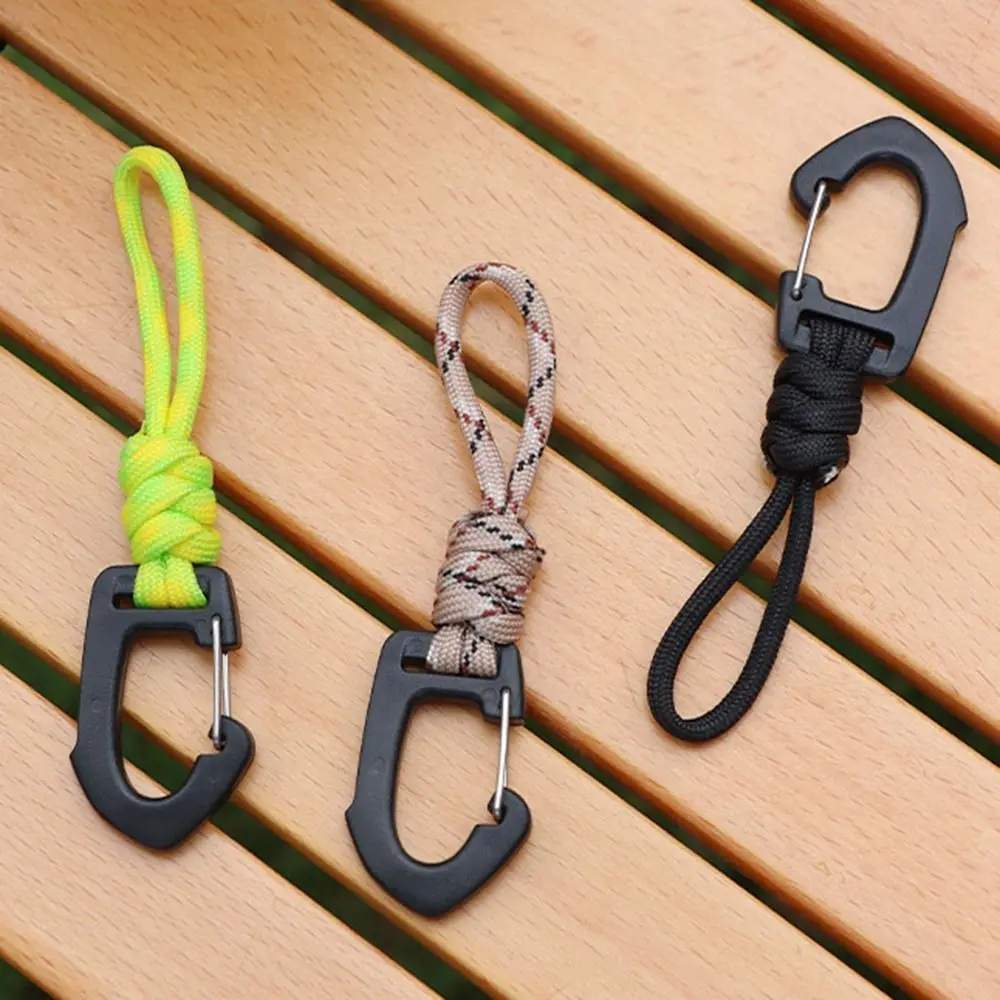 1Pcs Key Ring Umbrella Rope Hook Keychain Flashlight Small Tool Sports Accessories Key Lanyard Outdoor Camping 7-core Braid Rope