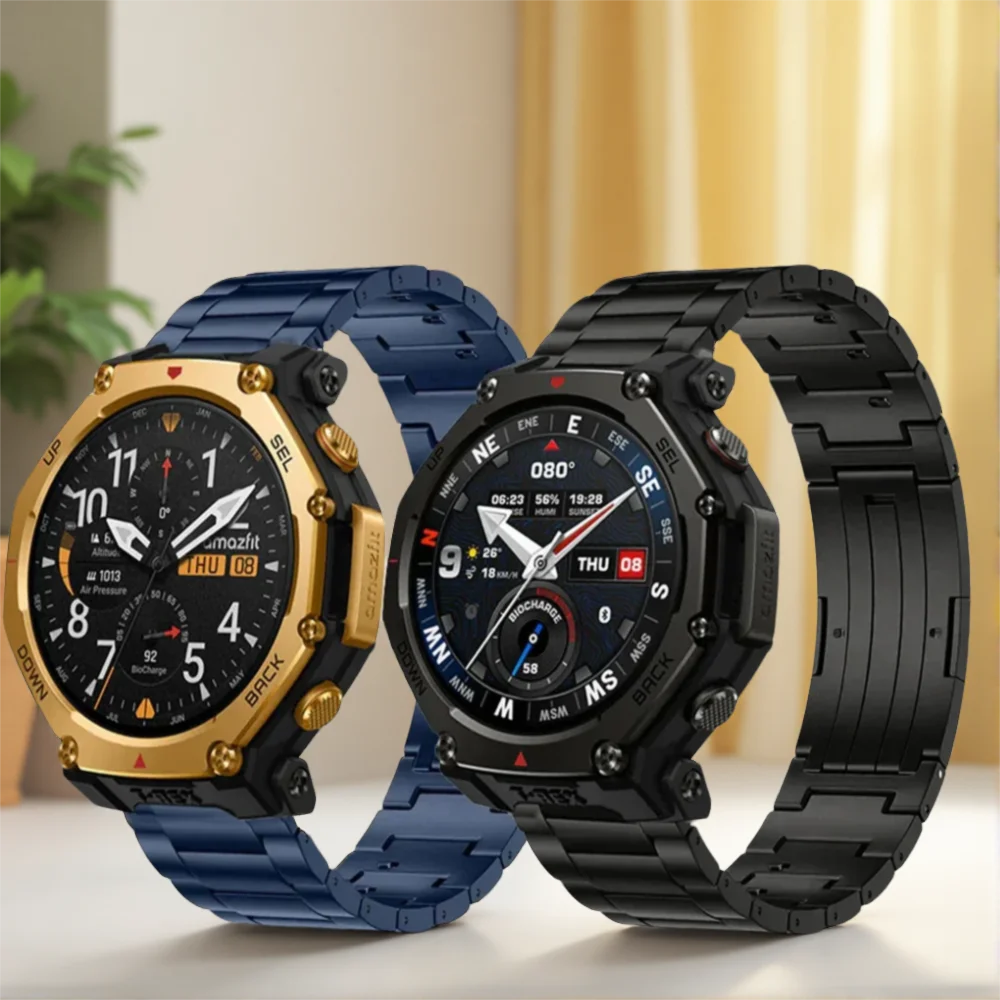 

Ремешок из титанового сплава 20/22 мм для Amazfit T-Rex3 Pro 48 мм 44 мм Active 2 Square Balance 2 Bip 6 5 GTR 4 GTS 4 Удобный браслет