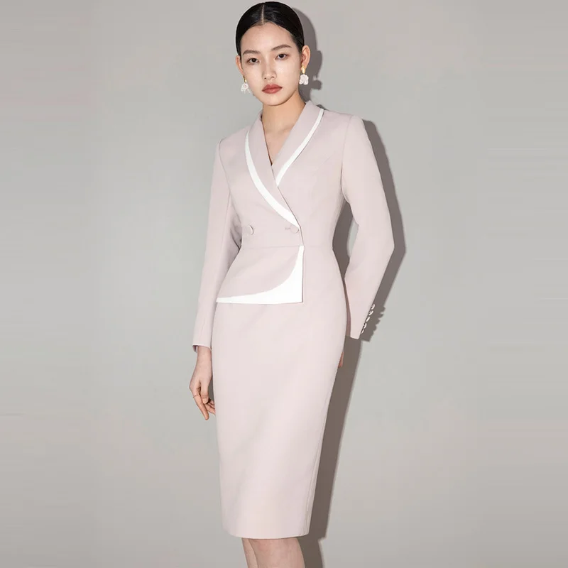 High end light luxury small fragrance dress spring women\'s dress new style professional Celebrity Slim skirt