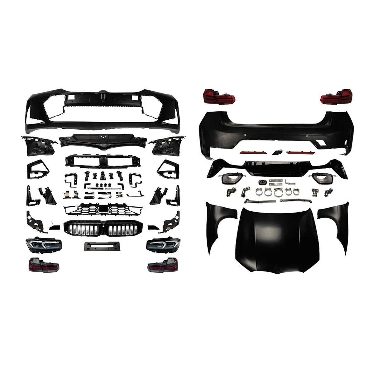 New Design Body Kit For BMW 3 Series F30/35 2013-2019 Upgrade To 2023 G20/28LCI M-Tech Style Body Kit M Sport Look Retrofit