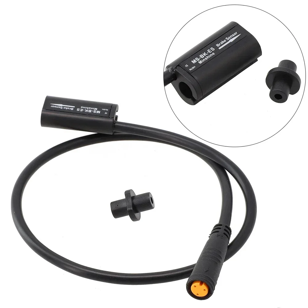 1pc Brake Sensor With Waterproof Yellow Socket Hot Sale 3-pin Replacement Cable For Electric Bicycle MS-BK-1R With 3-Pole Female