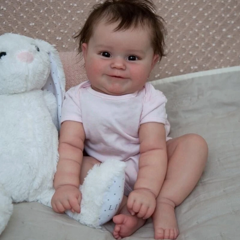 

B2EB 50cmch Hand Drawn Newborn Baby Hand Washable Reborns Girl Baby with Moving Arm & Legs Baby Size Girl