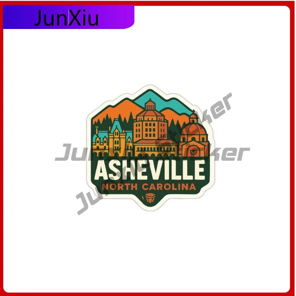 

Asheville South Carolina Decorative Sticker Vinyl Die-cut Decal Travel City Skyline Landmark Design Decoration Out Door Refit
