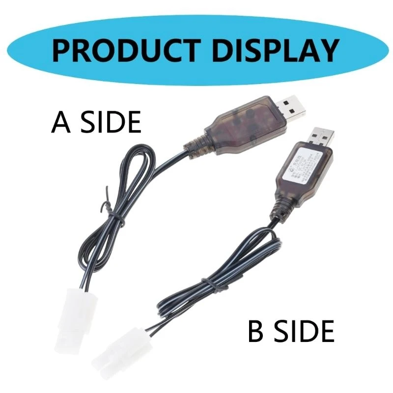 K3NB L6.2-2P USB Power Charging Cable USB Cable for 7.2V NiMH NiCD Battery Remote Car with ICProtection Circuit