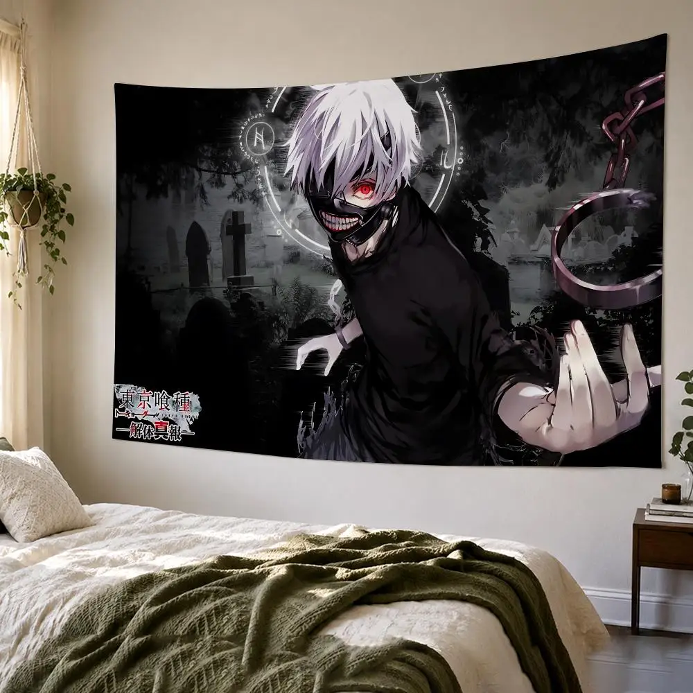 Japan Anime T-Tokyo Ghoul Tapestry Bedroom Living Room Bar Party House Home Dorm Interior Wall Decor Background Banner