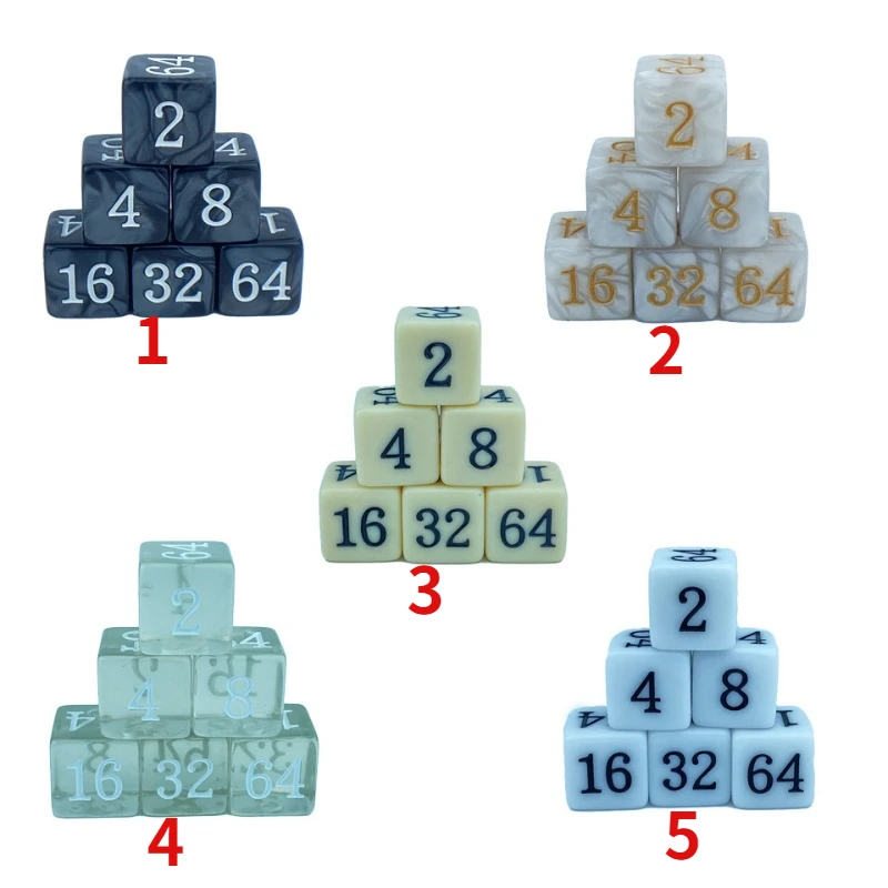 10Pcs/set 16mm Acrylic Square Angle Backgammon Multiple Cross-border Dice Creative Regular Game Dice