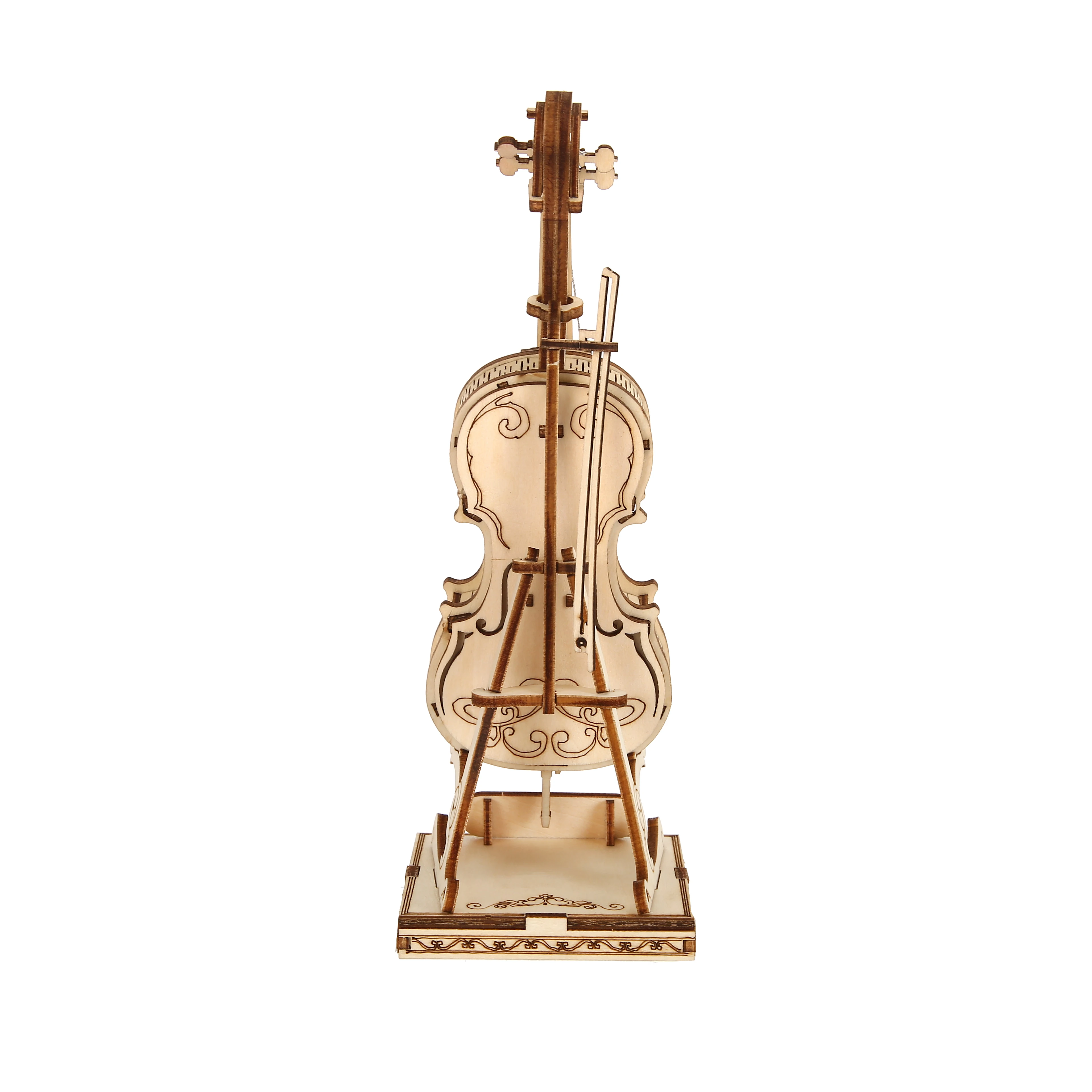 violin 3D Wooden Puzzle, Scale Model,DIY Model Kit, Handcraft Gift,Home Decoration,Mechanical Model Kit, Building Toy