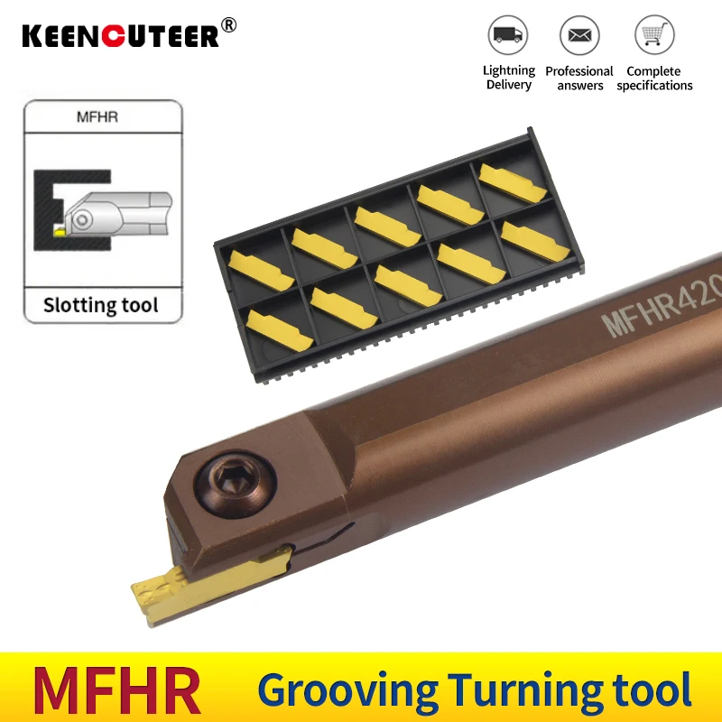 MFHR320/420 spring steel for MGMN200/300 Large range 25/140mm 16mm 20mm 25mm Inner hole end face Groove cutter Mechanical lathe