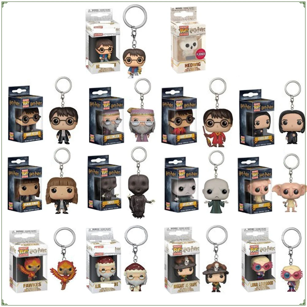 

FUNKO Pocket Keychain Harry Potter Cartoon Anime Character Bag Car Pendant Classic Fashion Children's Christmas Gift Keychain