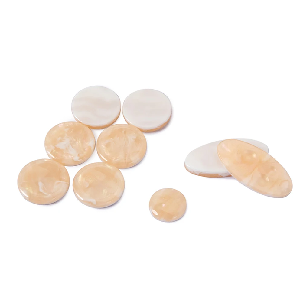 

9pcs Saxophone Key Button Shell Milky Yellow Mute Alto Tenor Accessories Push Bright Glossy Lightweight High Quality