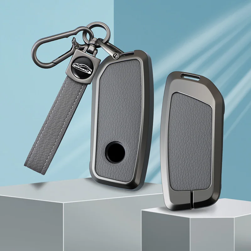 Luxury Leather Key Cover Remote Key Case For BMW D Style 5 7 Series X5 X6 X7 G60 G70 G05 Smart Key Fob Case Car Accessories
