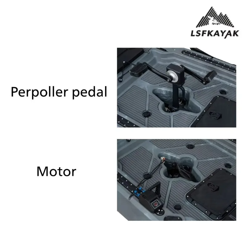 3.82m 1Person Or 2 Persons Pedal Kayak Fishing Boat For Sea And Outdoor Sports With Amazing Capacity From Durable HDPE