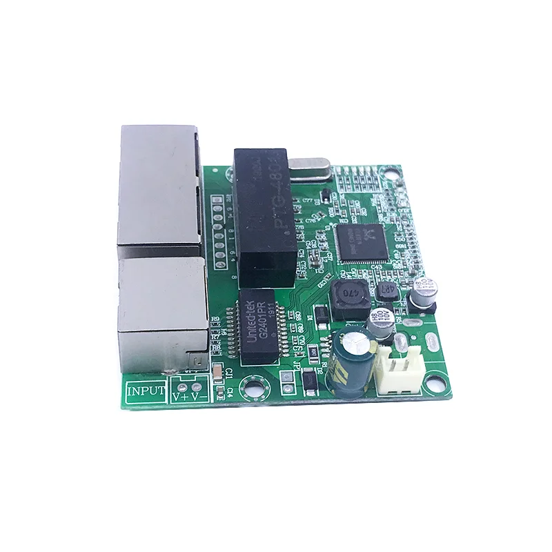 3-Port Gigabit Switch Module Wordt Veel Gebruikt In Led Line 3 Poort 10/100/1000Mport Mini Switch Module Pcba