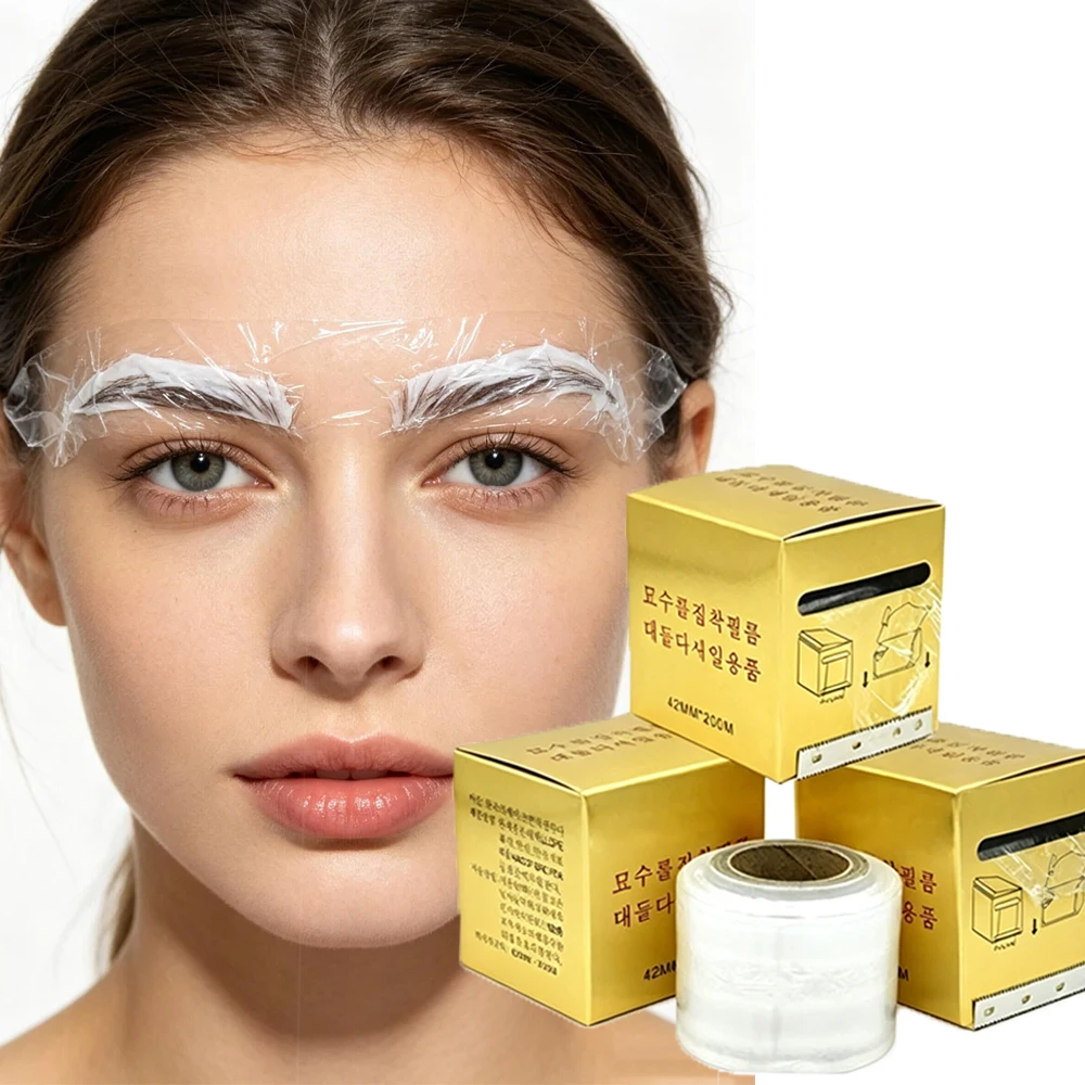 

3Roll Eyebrow Microblading Barrier Film Wrap 42mmx200m PMU Eyebrow Tattoo Protective Stretch Film Permanent Makeup Salon Supplie