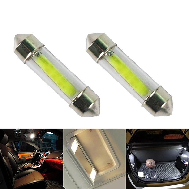 White Car Reading Light C5W 31mm Festoon LED 36 39 41 MM SV8.5 C10W Bulb Dome Door Trunk Interior Signal Lamp