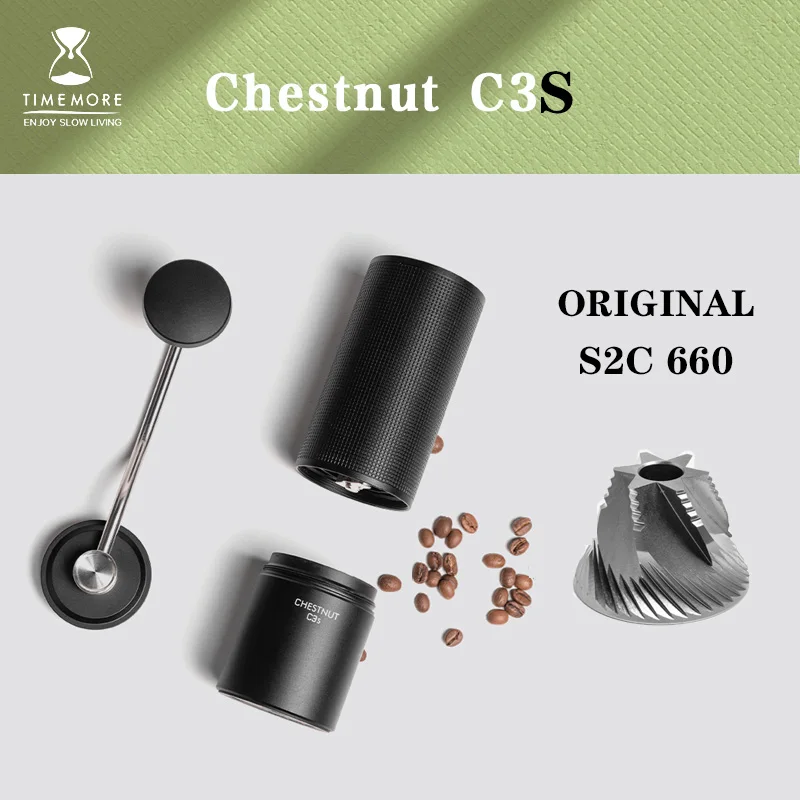 

TIMEMORE Chestnut C3S ESP High Precision Grinding Manual Coffee Grinder S2C660 Burr Inside All Metal Body Portable Hand Grinder