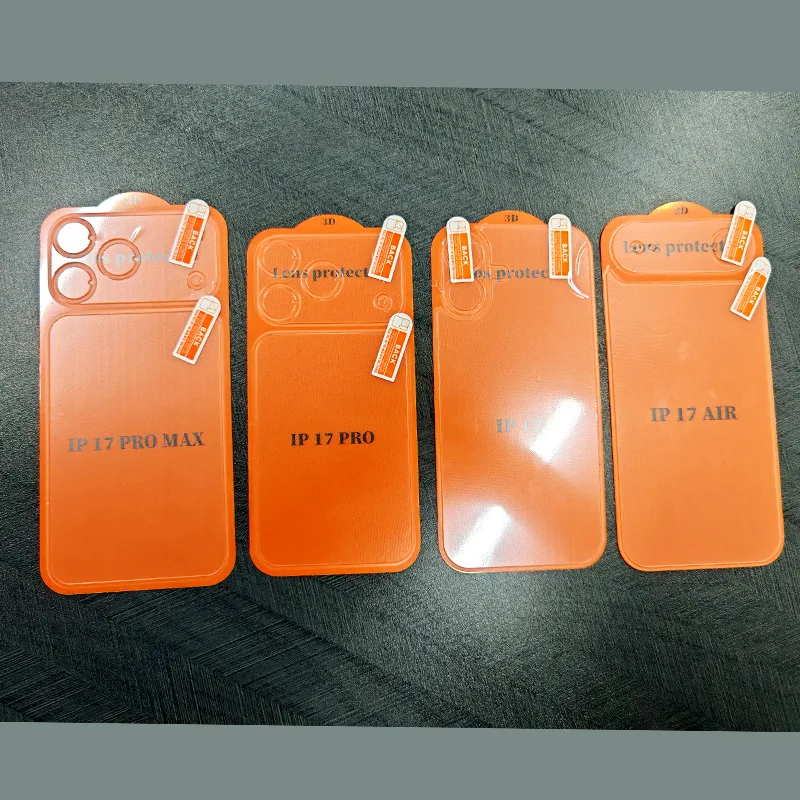 

Для Apple iPhone 17 Pro Max 17 Air: Защитная пленка для боковых краев и задней панели с функцией самовосстановления от царапин, матовая/HD, из мягкого ТПУ/гидрогеля