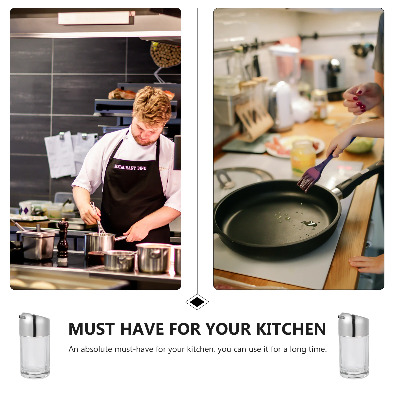

Leakage-proof Oil Bottle Vinegar Dispenser Kitchen Soy Sauce Container Acrylic Stainless Steel Storage Liquid Condiments