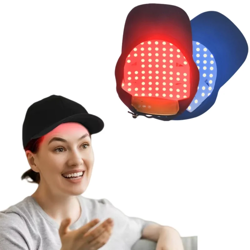 70 LEDs Red & Blue Light Cap for Hair Care – Scalp Massage & Heating For Men Women