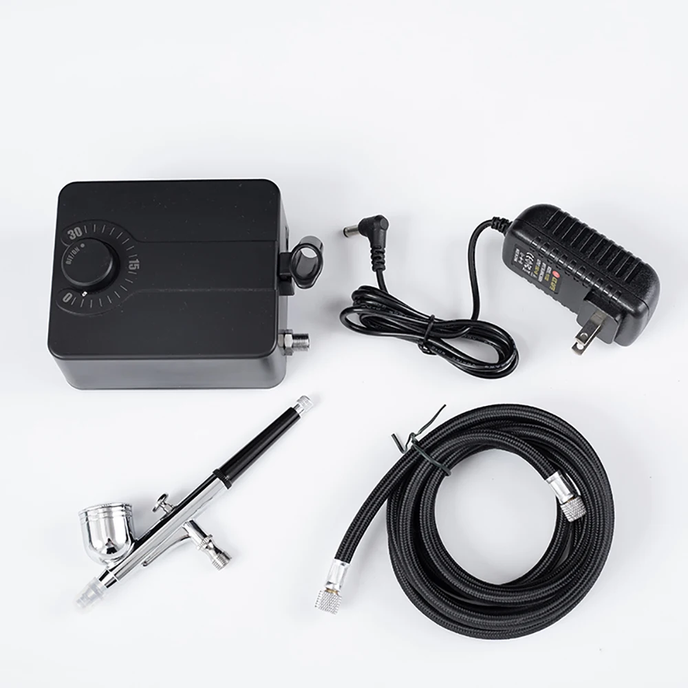 

110-230V Small Airbrush Air Pump Set with Infinite Voltage Adjustment and Automatic Start/Stop