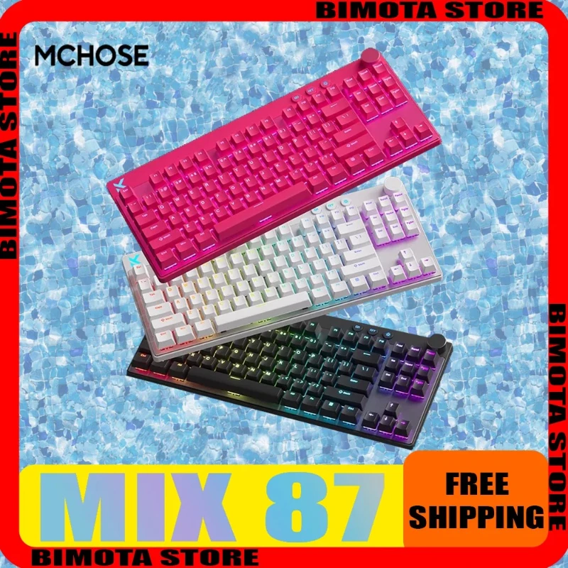 

MCHOSE Mix 87, проводная механическая клавиатура, магнитный переключатель 8K, 0,001 ммRT, скорость сканирования 0,08 мс, низкая точность задержки, возврат для киберспорта 256K