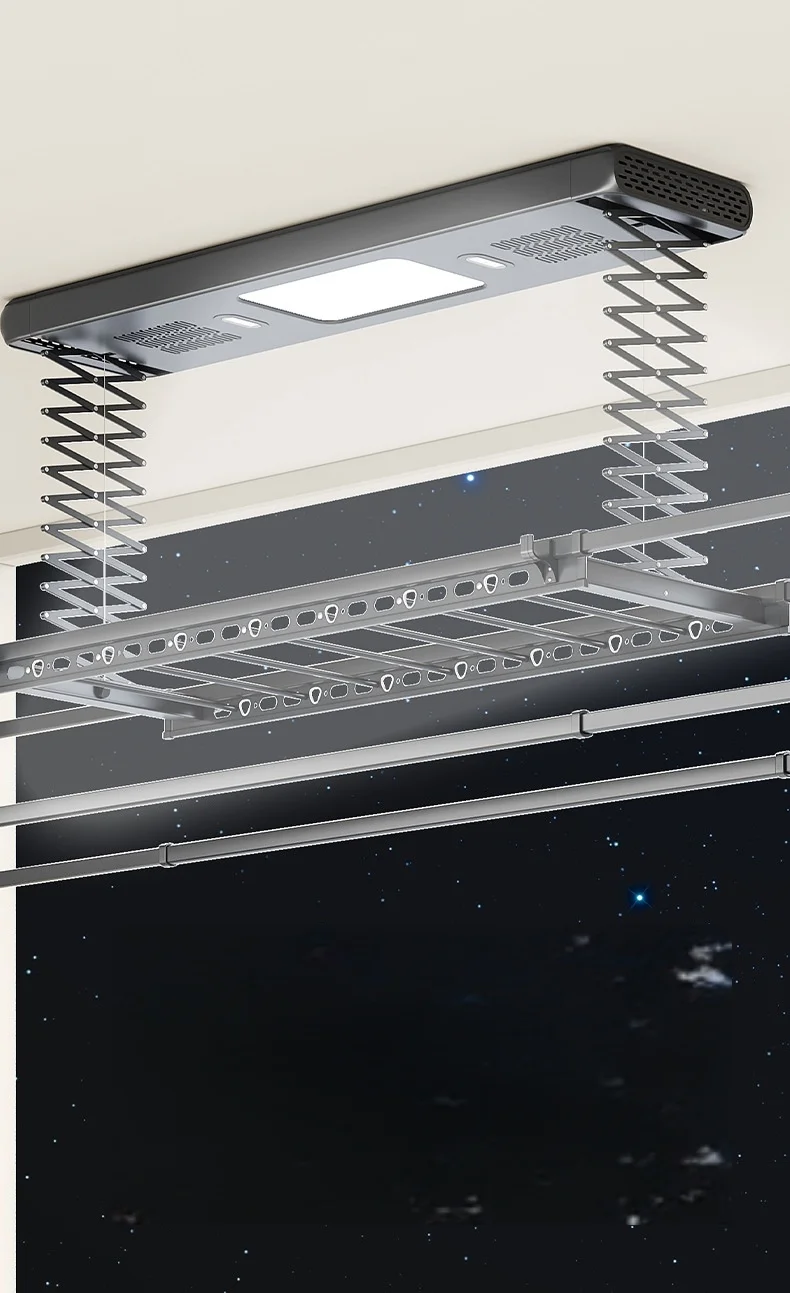 Retractable Balcony Drying Rack-Smart, Automatic, and Concealed Electric Clothes Dryer with Remote Control - view 3