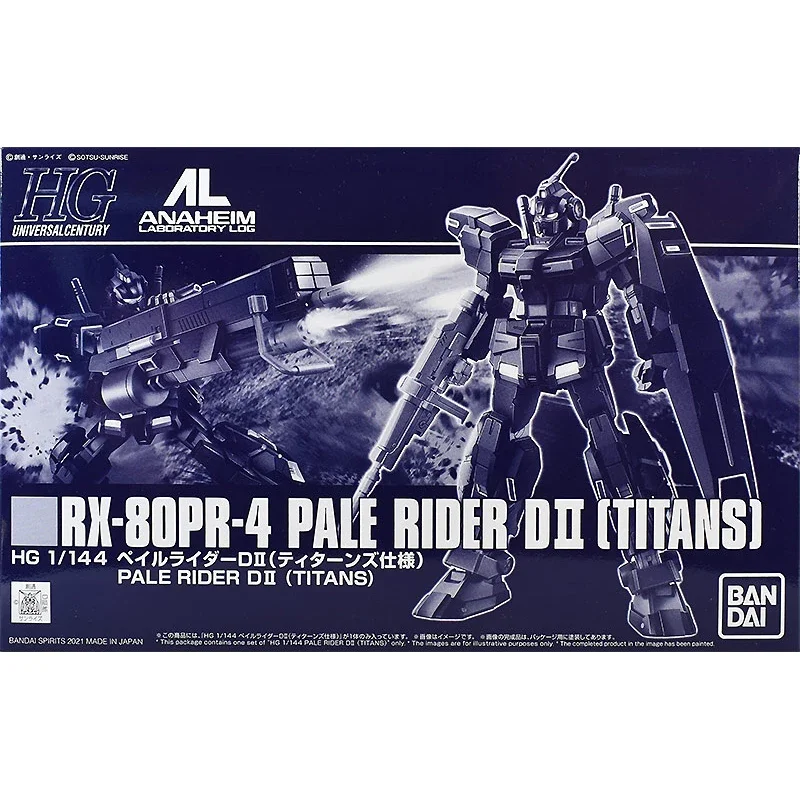 Anime Figure Bandai Gundam PB Limit HGUC 1/144 RX-80PR-4 Pale Rider D2 Titans Color Gundam Assembly Model Anime Action Figures