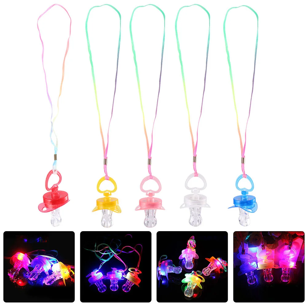 

5 Pcs Necklace Flash Pacifier Whistle Child Baby Pacifiers Abs Fashion Plaything