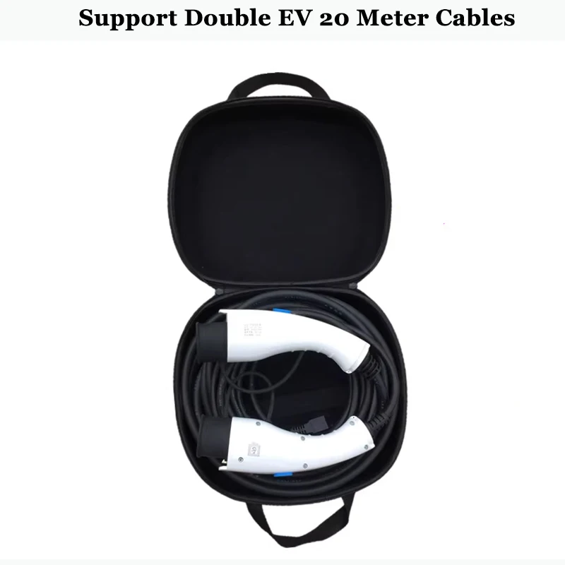 Universal Portable New Energy Travel EV Charging Cable Hard EVA Storage Case Large Capacity Electric Car Cable Carrying Bag