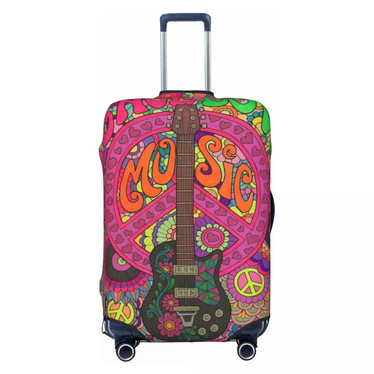 

Peace Floral Garden Print Luggage Protective Dust Covers Elastic Waterproof 18-32inch Suitcase Cover Travel Accessories