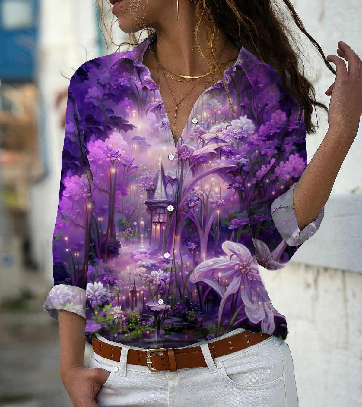 

New Fashion Floral Pattern Women Shirts All Season Long Sleeve 3d Printed Street Ladies Flower Blouse 3XL Plus Size Casual Shirt