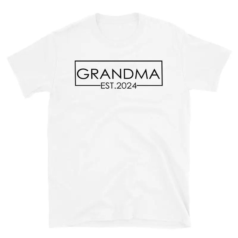 

Футболка Grandma Est 2024, новинка для бабушки, новинка для ребенка