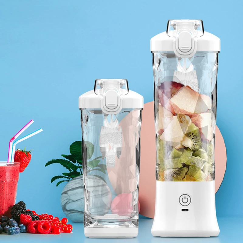 

600ml Powerful Electric Juicer cup portable Smoothie Blender Fruit Mixer Food Processor USB Rechargeable Mini Juice Blenders