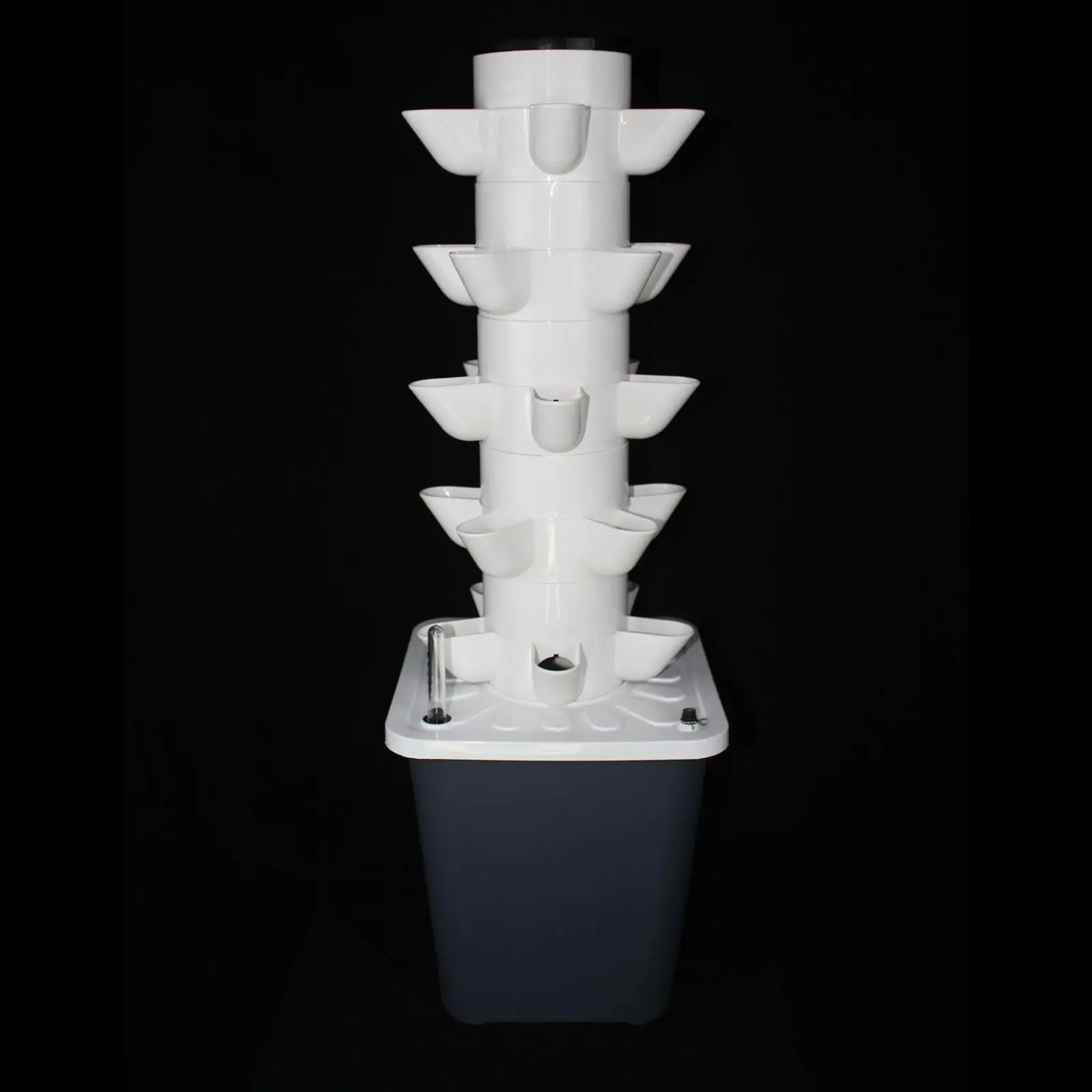 Plastic Vertical Planter Stackable Hydroponics Tower Efficient Vegetable Growing System for Urban Gardens