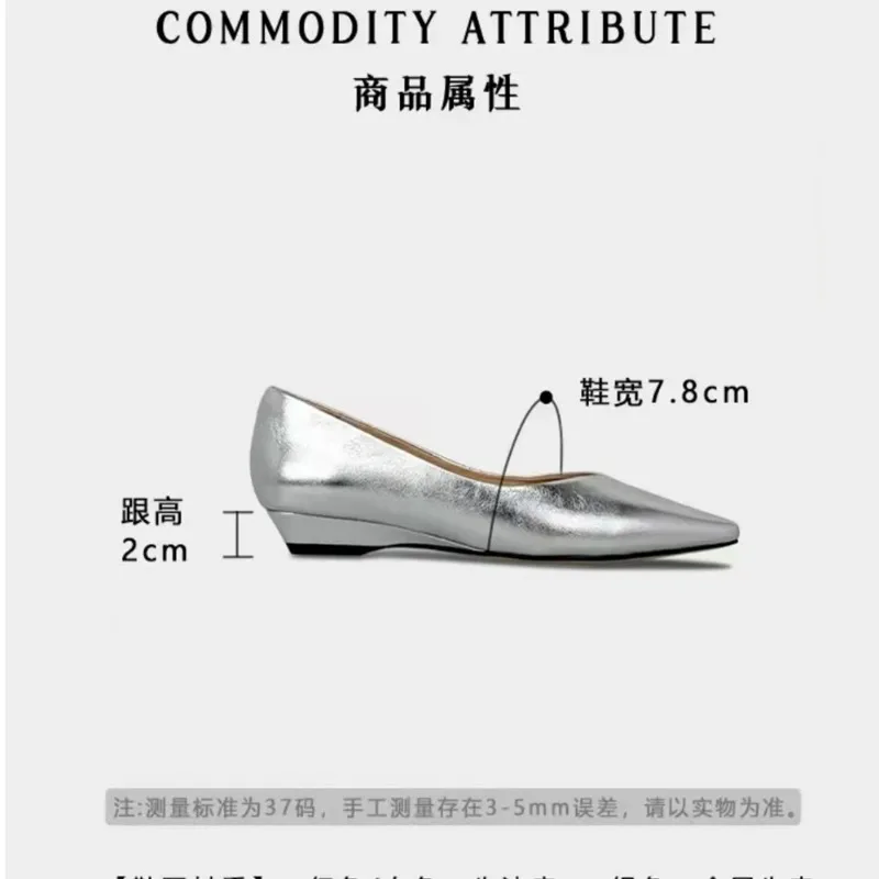 مريح المألوف النمط البريطاني أشار تو المنحدر كعب الانزلاق على أحذية نسائية واحدة ربيع الخريف وصول جديد #4