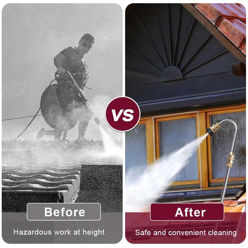 10 قطعة غسالة الضغط تمديد العصا مجموعة غسالة الضغط انس تمديد بندقية رذاذ عصا انس مع 6 فوهات قابلة للتعديل 4000PSI #4