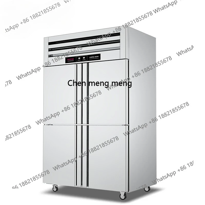 

Коммерческая четырехдверная морозильная камера, вертикальный шкаф для хранения свежести, энергосберегающий компрессор, роскошная двойная температура.