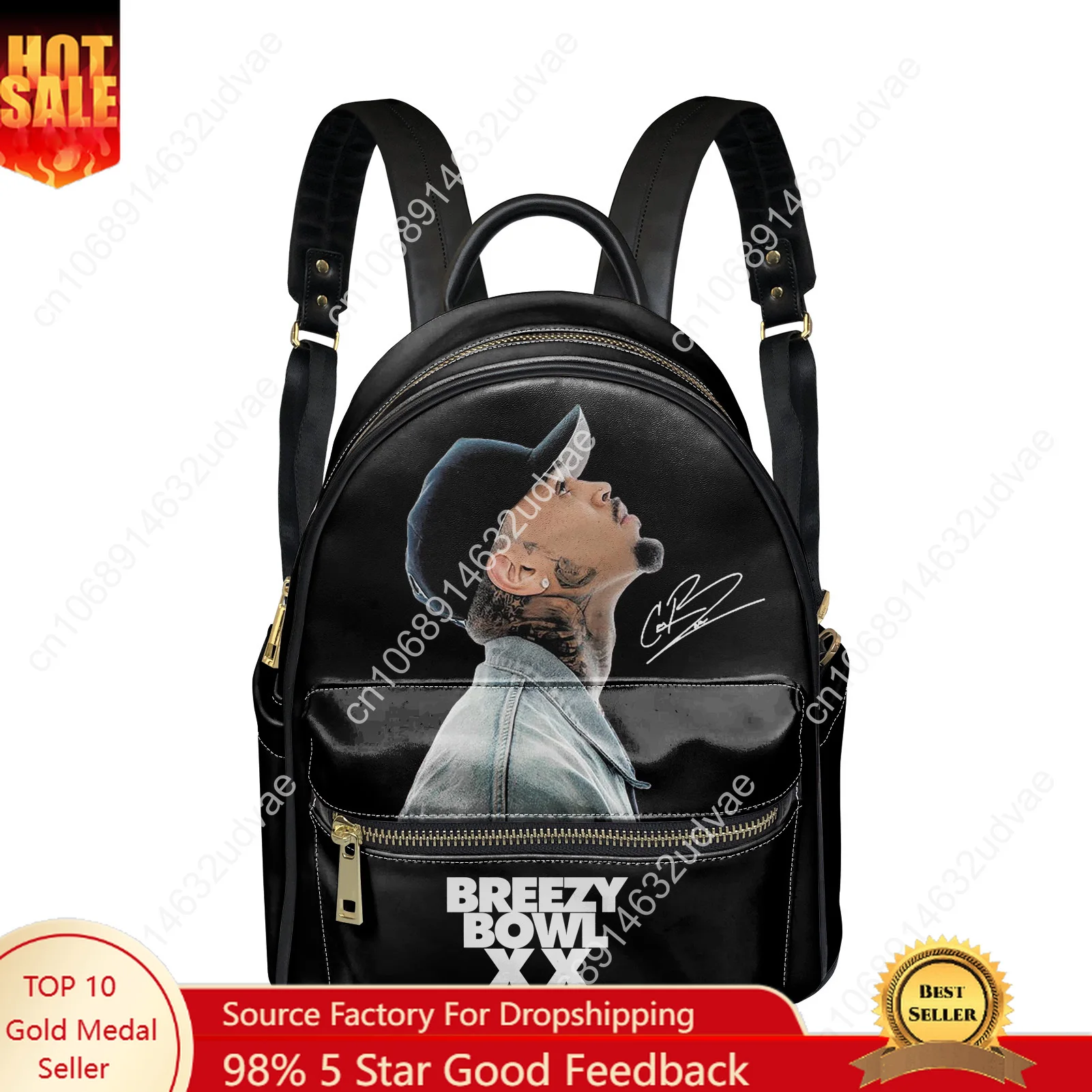 

Chris Brown Backpack Womens Men Knapsack Personalized Text Image Double Shoulder Bag Business Bookbag Rucksack Gift Daypack