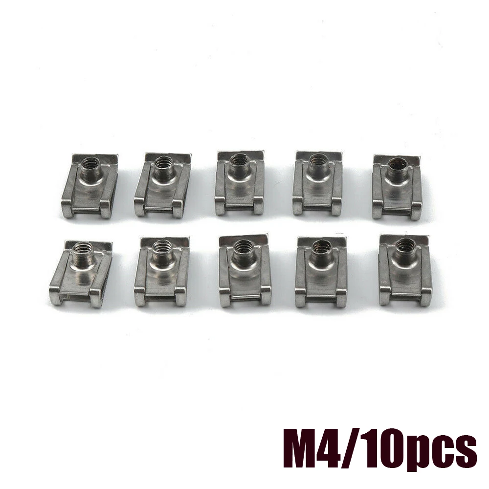 10pcs Universal Car Spire Clips Car Lug Nuts Car Chimney U Nuts Fixings Panel M4 M5 M6 M8 Car Motorcycle Fasteners Accessories