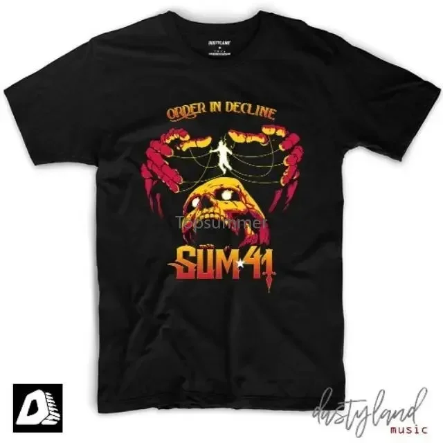 

Band Sum 41 Order To Decline T Shirt Men T-shirt Summer Cotton Short Sleeve O-Neck Men's T-Shirt