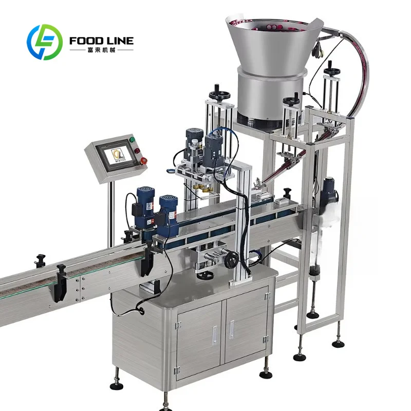 Daily Chemical Cosmetic Bottle Capping Machine, High Speed Automatic Screw Type for Spray Pump Head Caps, Customized