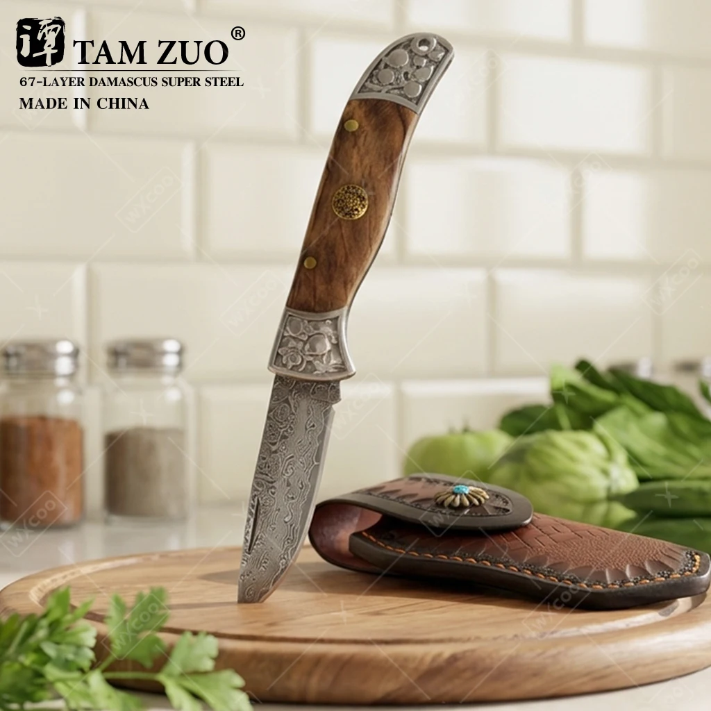 WXCOO Folding Pocket Knife Stainless Steel Fruit Knife with 