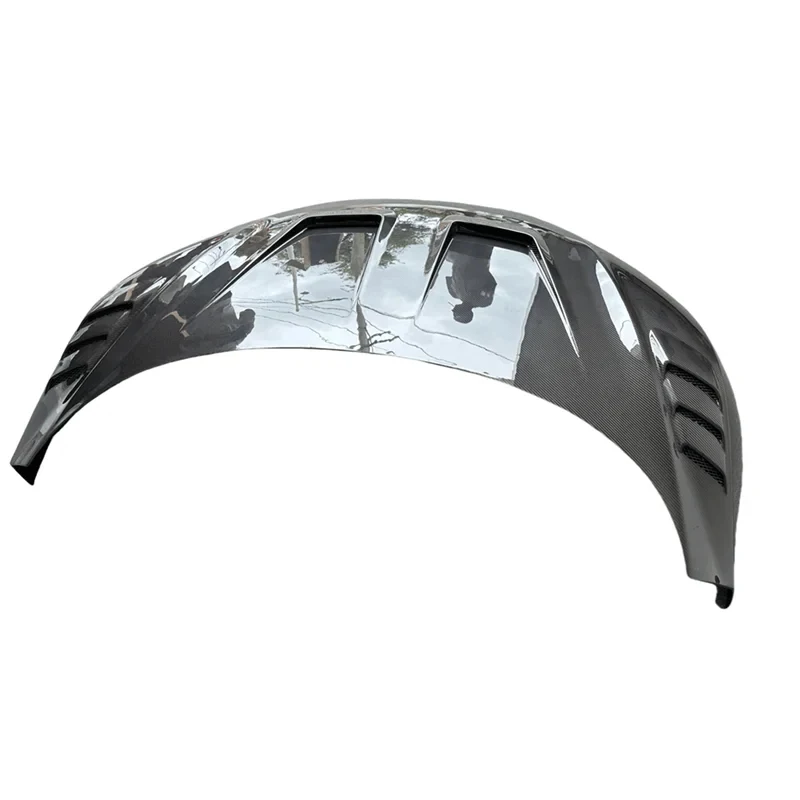 High Quality PT Style Dry Carbon Fiber Front Engine Hood Sports Car 2016-2023 Gloss Easy Installation Exterior Parts